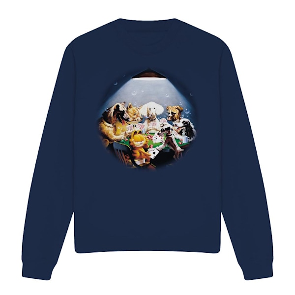 Garfield Unisex Vuxen Spelar Med De Stora Hundarna Sweatshirt XXL Navy XXL