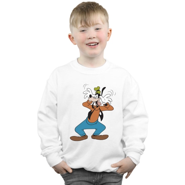 Disney Boys Goofy Crazy Sweatshirt 12-13 år Vit White 12-13 Years