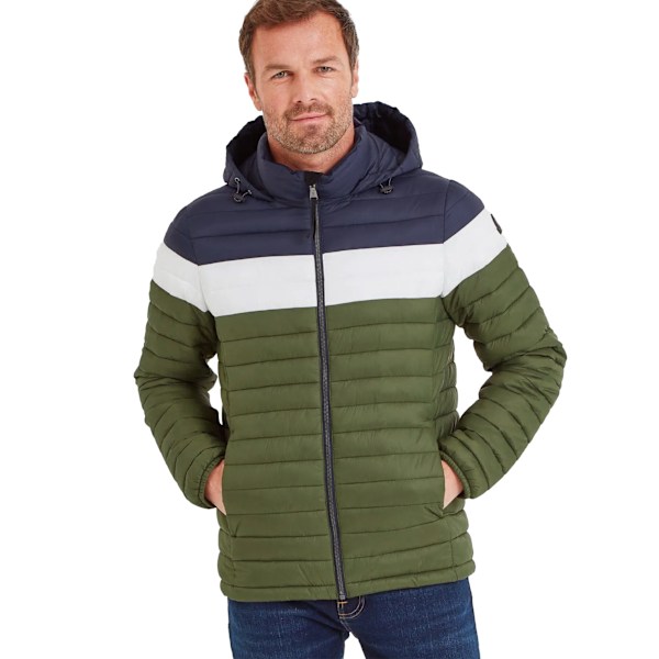 TOG24 Bowburn Colour Block Vadderad Jacka XXL Khaki Grön/S Khaki Green/Steel Blue XXL