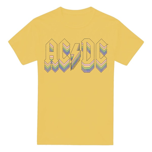 AC/DC Herr Rainbow Logo T-Shirt L Banangul Banana Yellow L