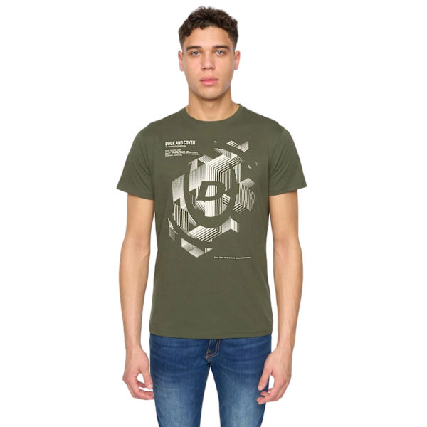 Duck and Cover Herr Cheymore T-shirt med olika mönster (5-pack) Multicoloured M