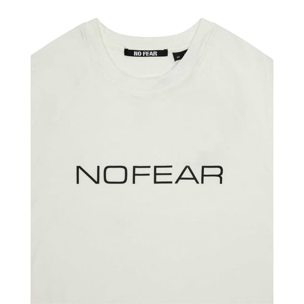 No Fear Herr Logotyp Raglan Långärmad T-shirt M Vit White M