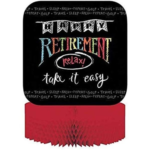 Creative Converting Honeycomb Chalk Sketch Pensionering Fest Dekoration Red/Black/White One Size