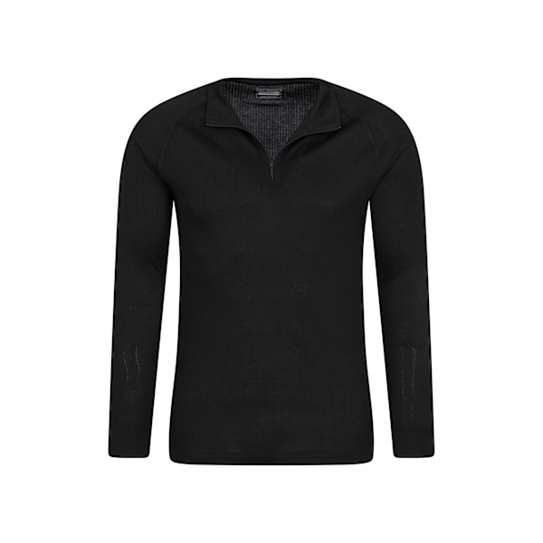 Mountain Warehouse Herr Talus Zip Neck Långärmad Termisk Topp Black 3XL