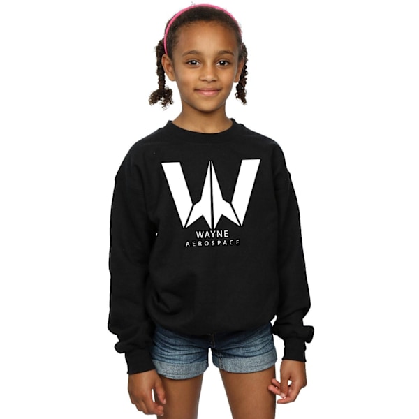 DC Comics Girls Justice League Movie Wayne Aerospace Sweatshirt Black 9-11 Years