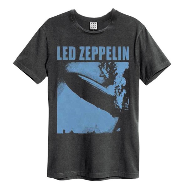 Amplified Unisex Adult Blimp Square Led Zeppelin T-Shirt S Char Charcoal S