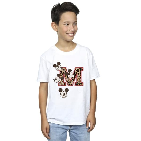 Mickey Mouse Herr M Ansikte Bomulls T-shirt S Vit White S