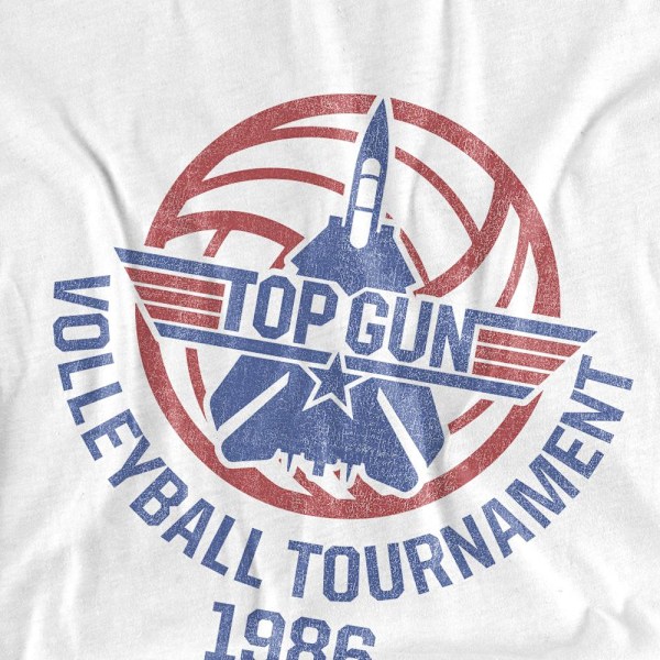Top Gun Herr Volleybollturnering T-Shirt 4XL Vit White 4XL