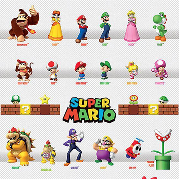 Super Mario Poster Character Parade 278 One Size Flerfärgad Multicoloured One Size
