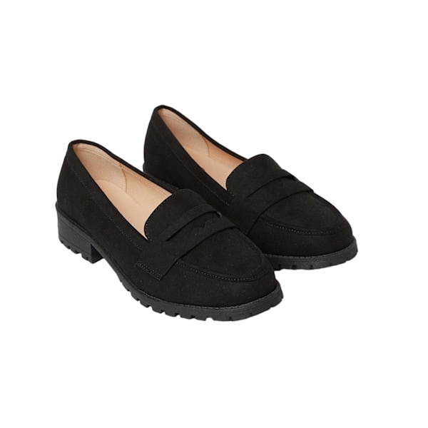 Dorothy Perkins Dam/Dam Leoni Bred Penny Loafers 5 UK Nat Natural Black 5 UK