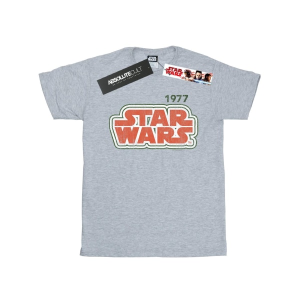 Star Wars Retro Outline T-shirt för pojkvän i bomull för damer/damer Sports Grey M