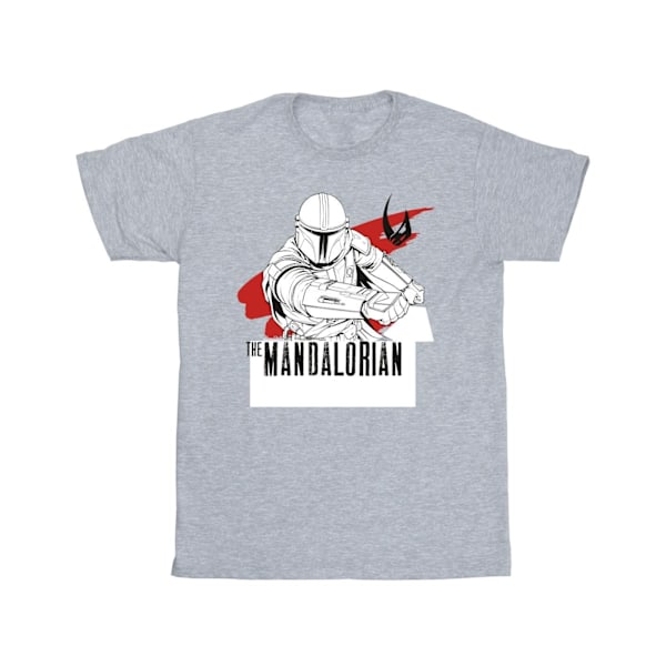 Star Wars Girls The Mandalorian Mando Shoots Bomull T-shirt 12- Sports Grey 12-13 Years