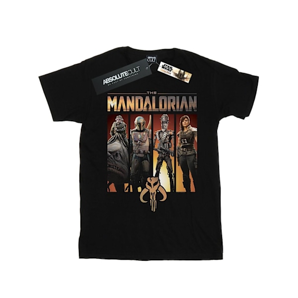 Star Wars Dam/Damer The Mandalorian Karaktär Lineup Bomull Black XXL