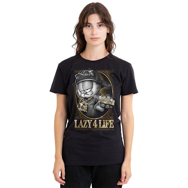 Garfield Unisex Vuxen Lazy 4 Life T-Shirt L Svart Black L