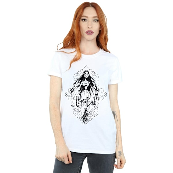 Corpse Bride Dam/Damer Skissad Brud Bomull Pojkvän T-Sh White 3XL