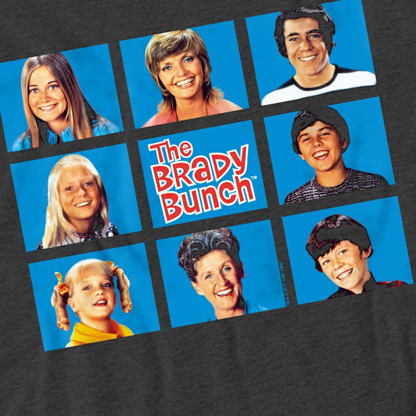 The Brady Bunch Unisex Vuxen Inramad T-Shirt XL Kolgrå Charcoal XL