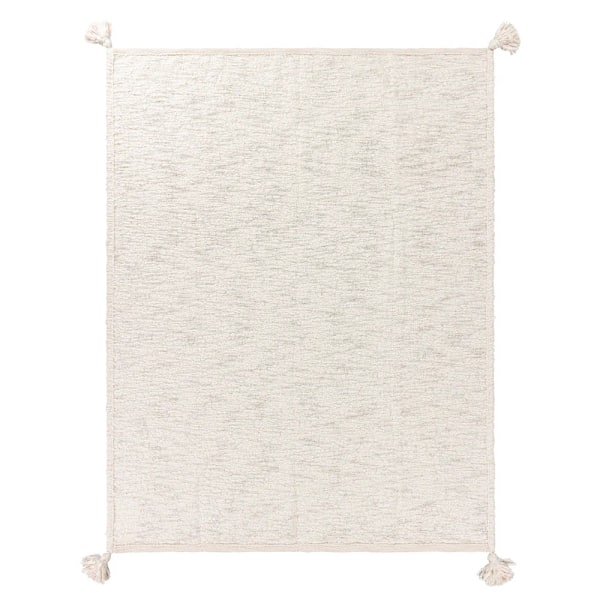 Yard Heath Tassel Throw 180cm x 130cm Ecru Ecru 180cm x 130cm