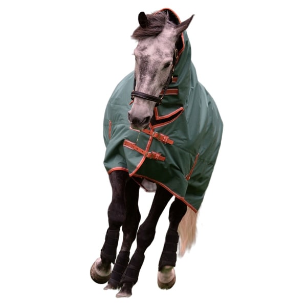 Weatherbeeta Comfitec Tyro Combo Neck Midweight Horse Turnout R Green/Burnt Orange/White 4´ 3