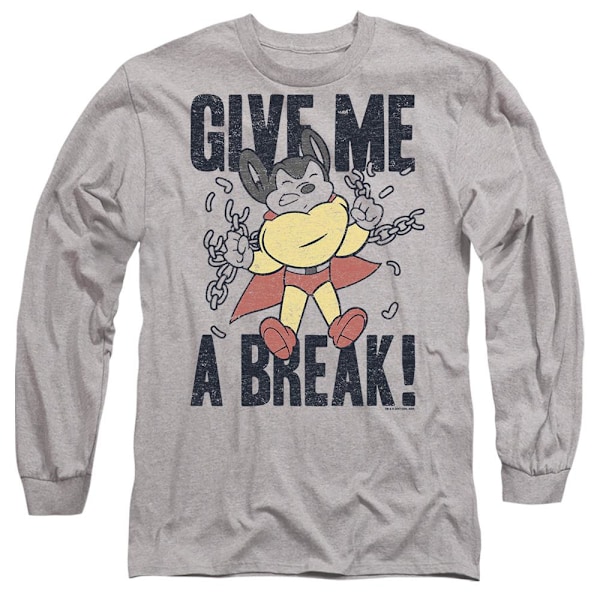 Mighty Mouse Unisex Vuxen Give Me a Break T-Shirt M Sport Heath Sport Heather M