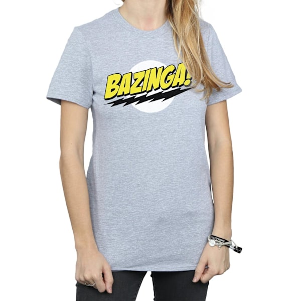 The Big Bang Theory Dam/Damer Bazinga Boyfriend T-Shirt S S Sports Grey S