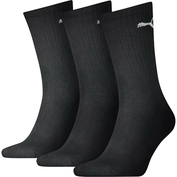 Puma Unisex Crew Sports Socks (3-pack) 6 UK-8 UK Svart Black 6 UK-8 UK