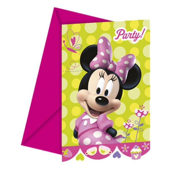 Disney Bow-Tique Minnie Mouse Invitations (paket med 6) One Size Multicoloured One Size