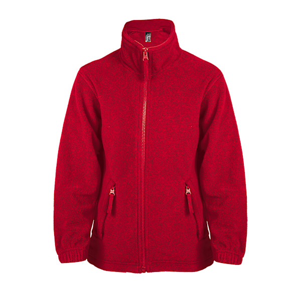 SOLS Barn/Barn North Zip-Up Fleece Jacka 8 år Röd Red 8yrs