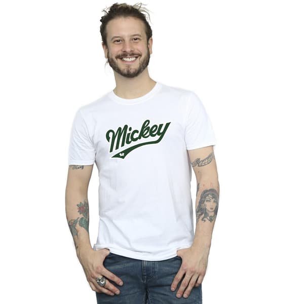 Disney Herr Mickey Mouse Djärv T-shirt XL Vit White XL
