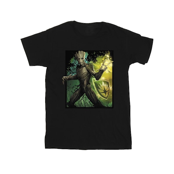 Marvel Boys Guardians Of The Galaxy Groot Forest Energy T-shirt Black 7-8 Years