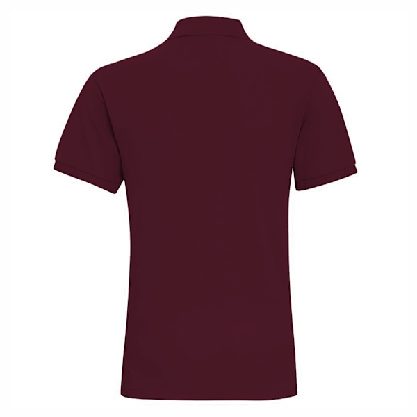 Asquith & Fox Herr Enfärgad Kortärmad Pikétröja 2XL Burgundy Burgundy 2XL