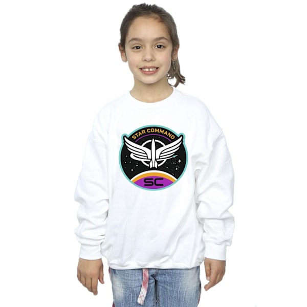 Disney Girls Lightyear Star Command Circle Sweatshirt 5-6 år White 5-6 Years