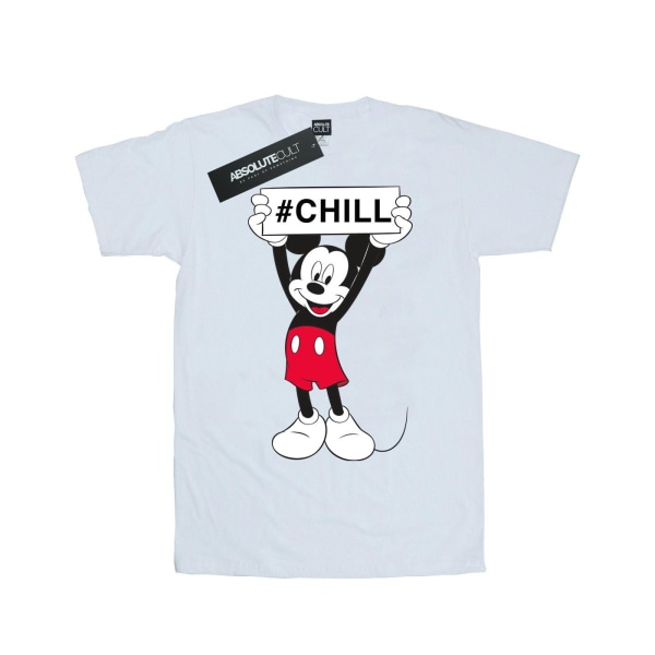 Disney Mickey Mouse för damer/damer Chill Cotton Boyfriend T-Shir White L