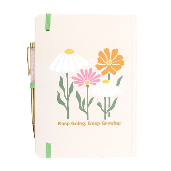Something Different Keep Going, Keep Growing A5 Anteckningsbok En Storlek Beige/Green One Size