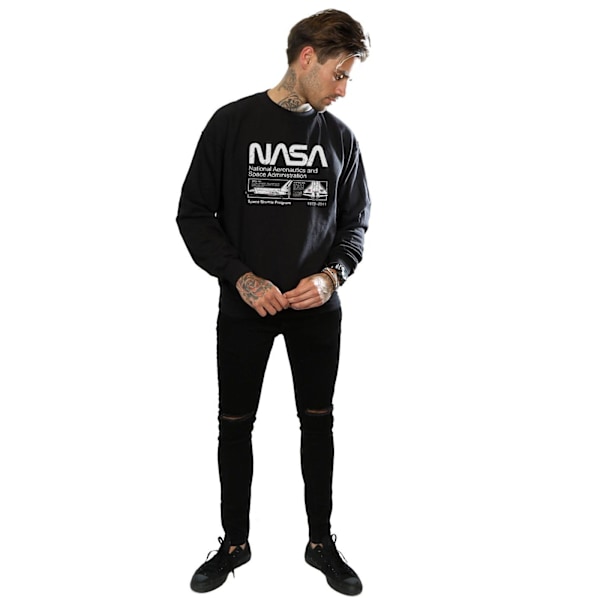 NASA Herr Space Shuttle Sweatshirt L Svart Black L