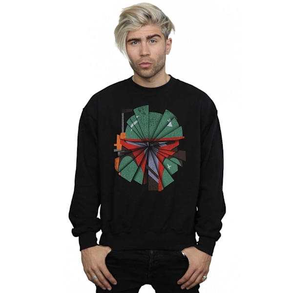 Star Wars Mens A New Hope Shuttered Boba Fett Sweatshirt XL Svart Black XL