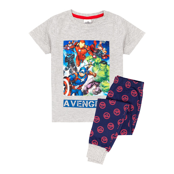 Marvel Avengers Boys Superhero Lång Pyjamas Set 2-3 År Grå M Grey Marl 2-3 Years