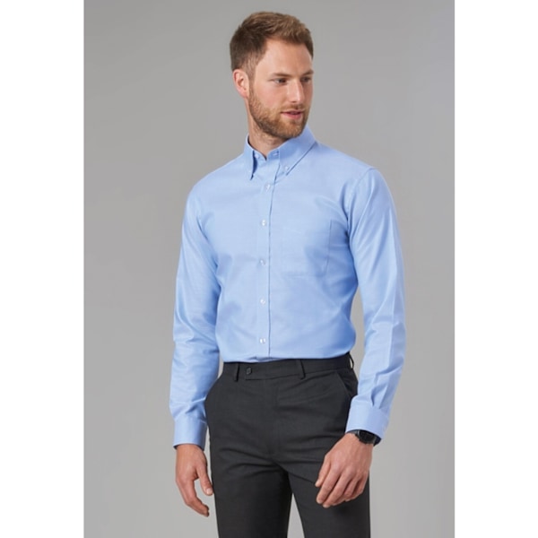 Brook Taverner Herr Whistler Långärmad formell skjorta 17.5in S Sky Blue 17.5in