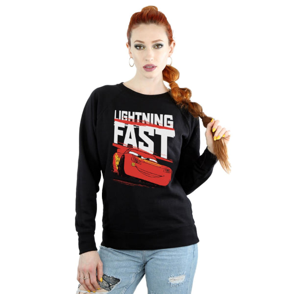 Disney Womens/Ladies Cars Lightning Fast Sweatshirt L Black Black L