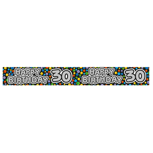 Expression Factory Grattis på 30-årsdagen Polka Dot Foil Party Ban Multicoloured One Size