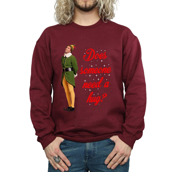 Elf Mens Hug Buddy Sweatshirt S Burgundy Burgundy S