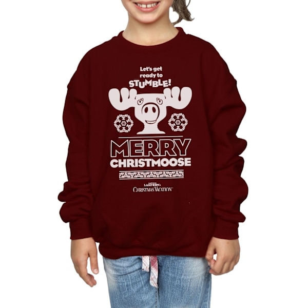 National Lampoon's Christmas Vacation Girls Merry Christmoose S Burgundy 5-6 Years