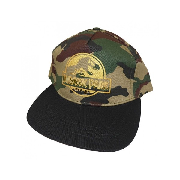 Jurassic Park Camo Logo Snapback Cap One Size Multicoloured Multicoloured One Size