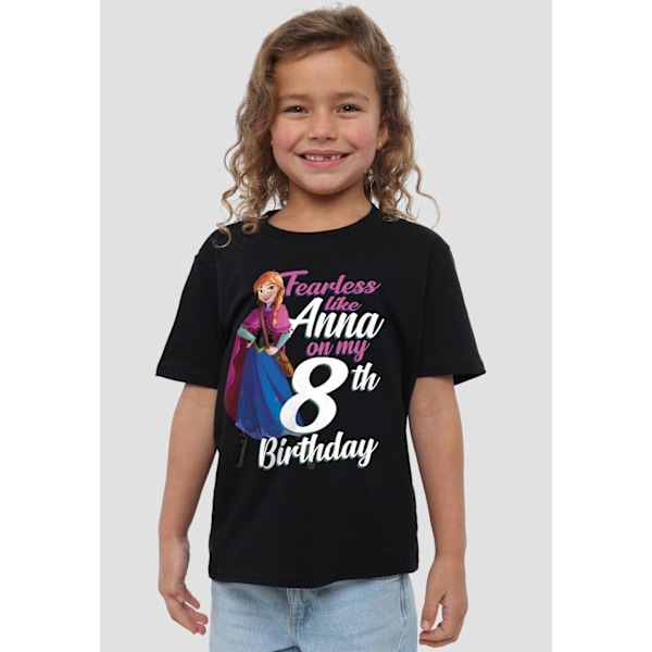 Frozen Barn/Barn Fearless Like Anna 8-årsdag T-shirt 7 Black 7-8 Years