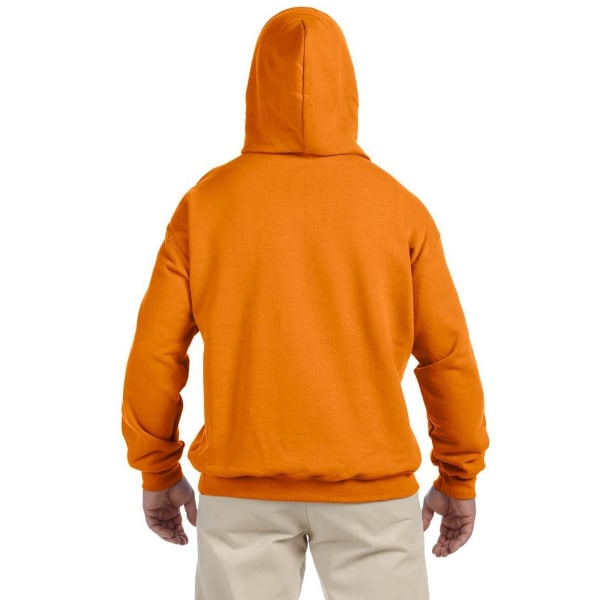 Gildan Heavyweight DryBlend Adult Unisex Hood Sweatshirt Top Safety Orange S