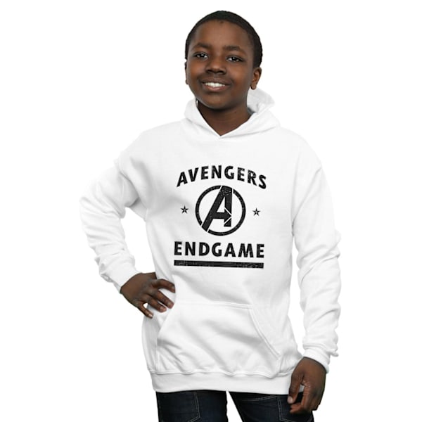 Marvel Boys Avengers Endgame Varsity Hoodie 12-13 år Vit White 12-13 Years