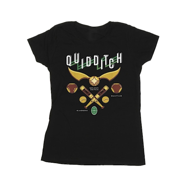 Harry Potter Dam/Kvinnor Quidditch Bludgers Quaffles Bomull T-shirt Black L