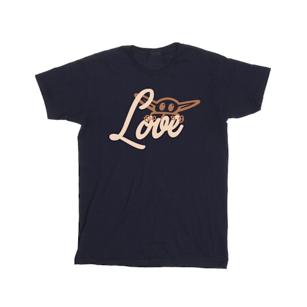 Star Wars Girls Grogu Love Bomull T-shirt 5-6 år Marinblå Navy Blue 5-6 Years