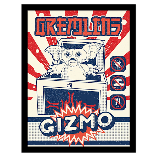 Gremlins Surprise Gizmo Print 40cm x 30cm Multifärgad Multicoloured 40cm x 30cm
