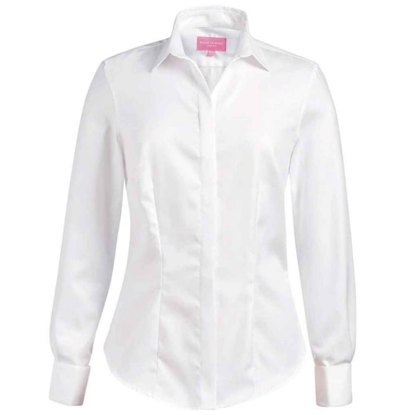 Brook Taverner Dam/Damer Villeta Herringbone Långärmad S White 18 UK