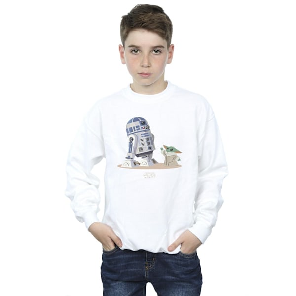 Star Wars Boys The Mandalorian R2D2 Och Grogu Sweatshirt 9-11 År White 9-11 Years